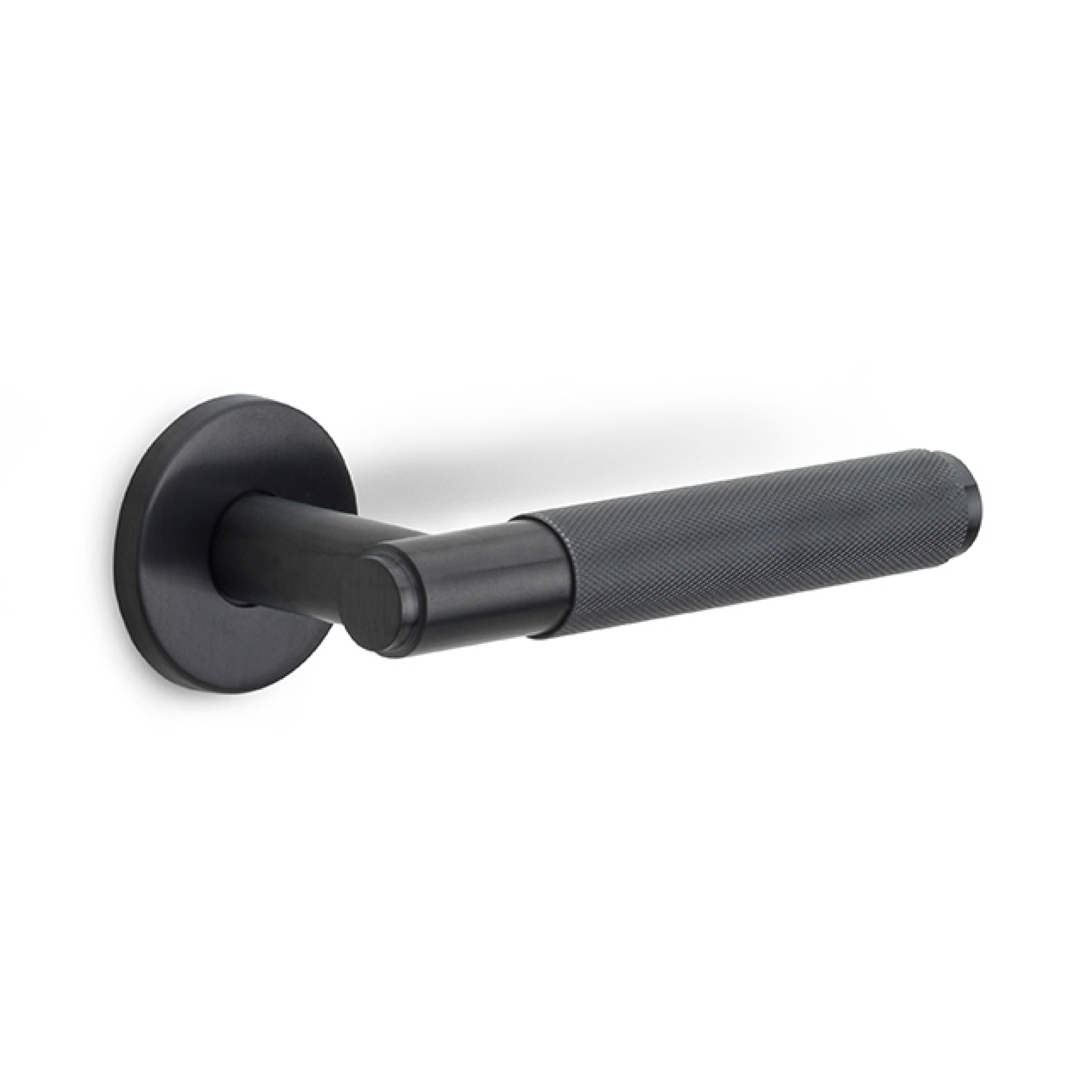 Deurkruk Formani | BASICS | LB5-22 | ronde rozet | PVD Gunmetal - Deurbeslag-expert