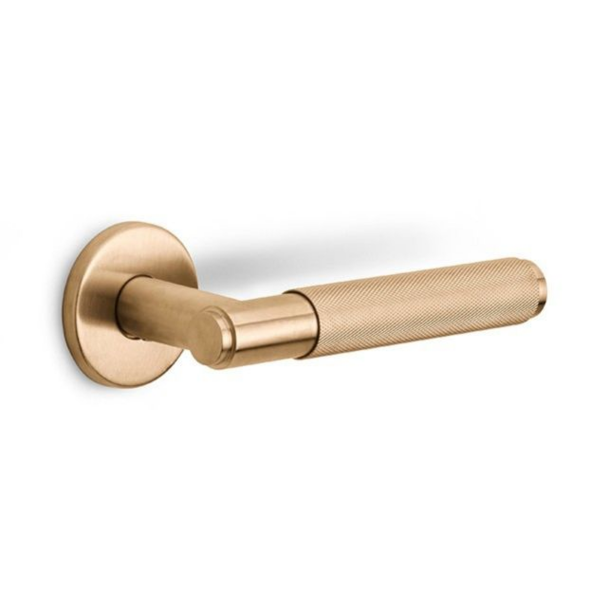 Deurkruk Formani | BASICS | LB5-22 | ronde rozet | Licht Brons - Deurbeslag-expert