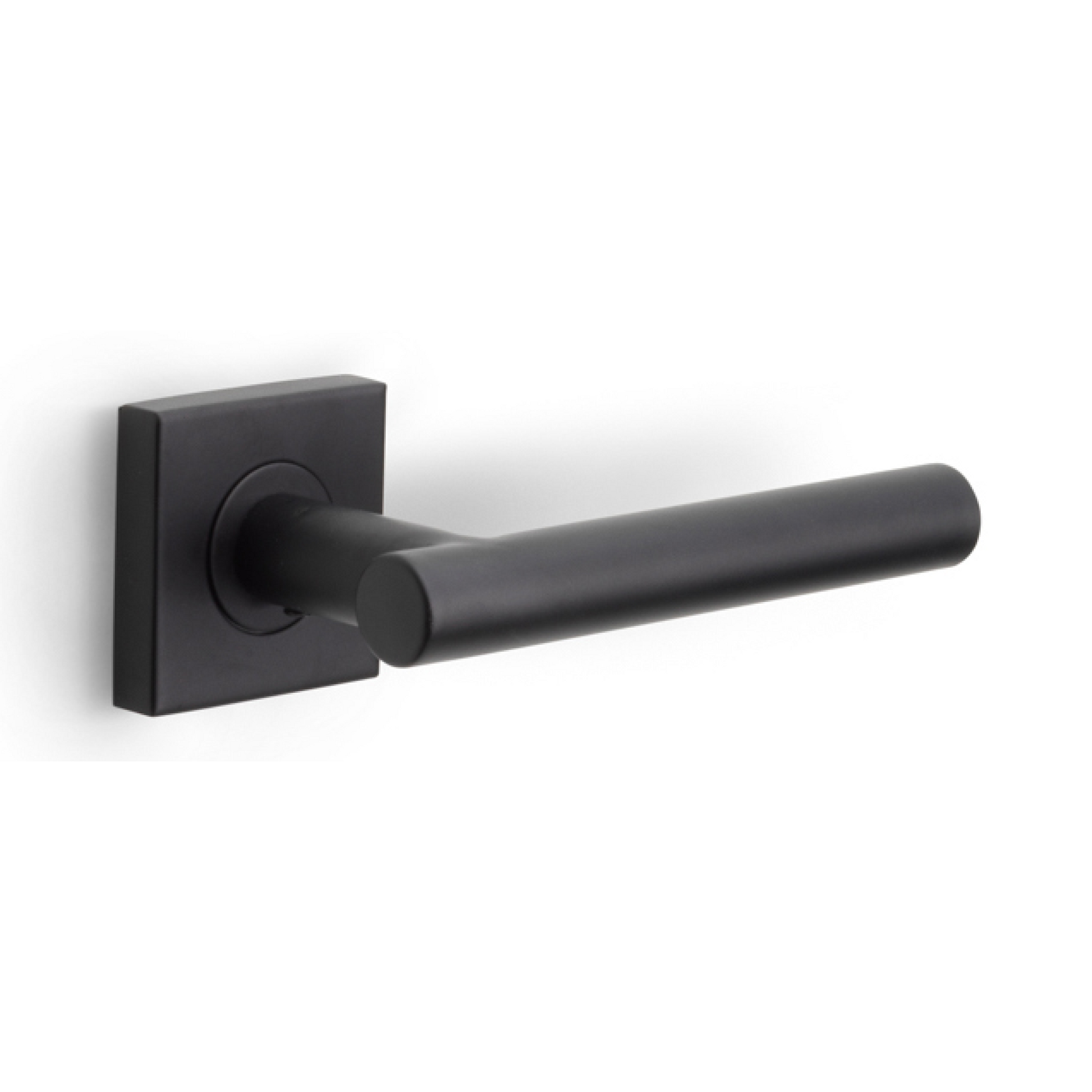 Formani | Deurkruk BASIC LB7-19BSQR53 op vierkant rozet | Zwart mat