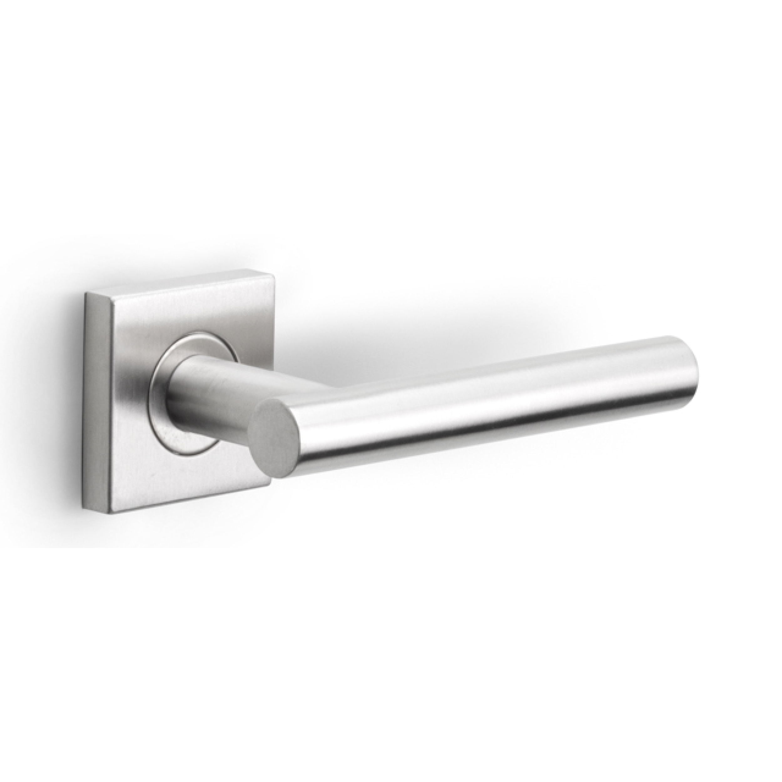 Formani | Deurkruk BASIC LB7-19BSQR53 op vierkant rozet | RVS mat