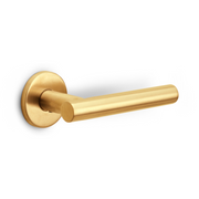 Formani | Deurkruk BASIC LB7-19 op ronde rozet | PVD Mat Goud