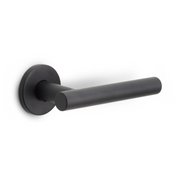 Formani | Deurkruk BASIC LB7-19 op ronde rozet | Zwart mat