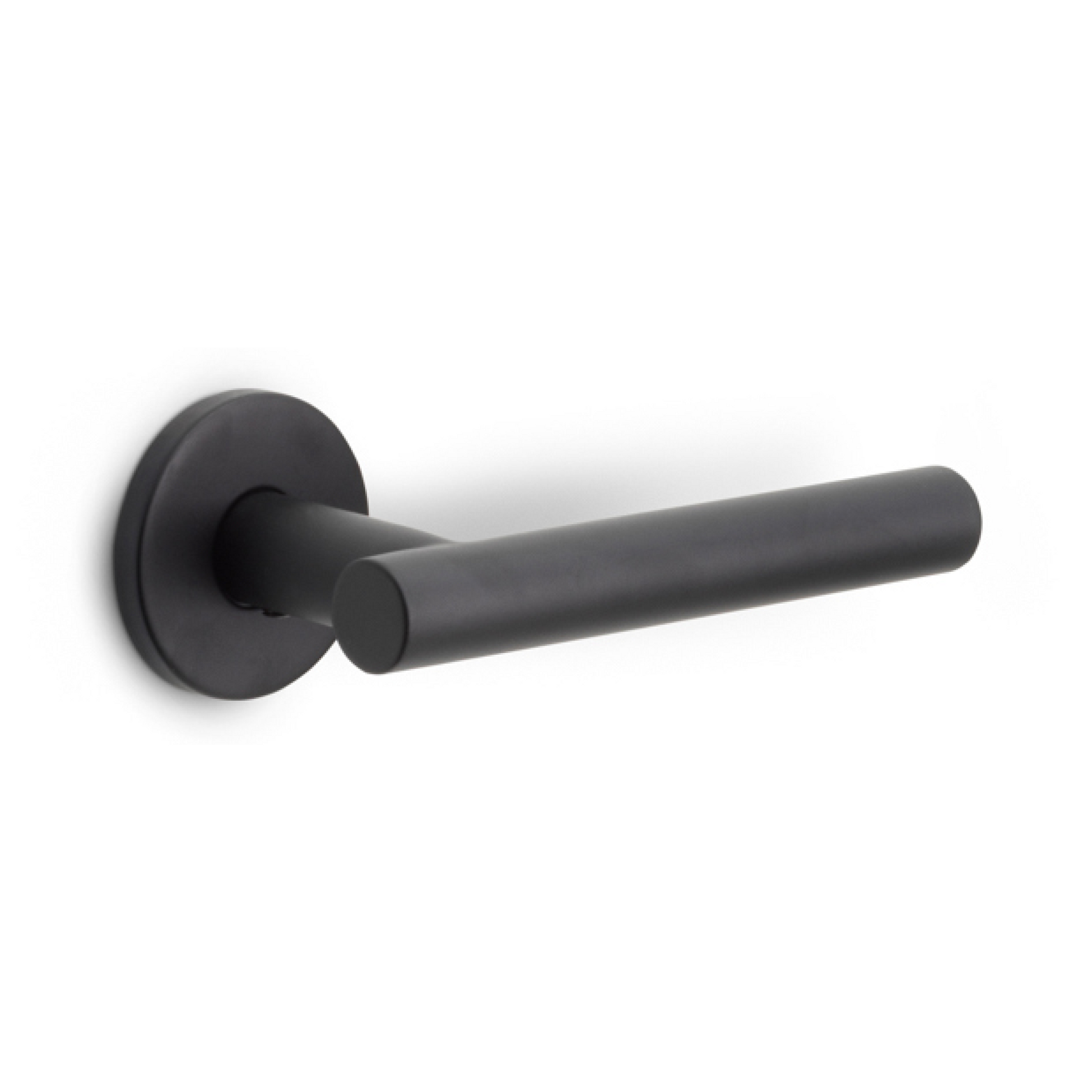 Formani | Deurkruk BASIC LB7-19 op ronde rozet | Zwart mat