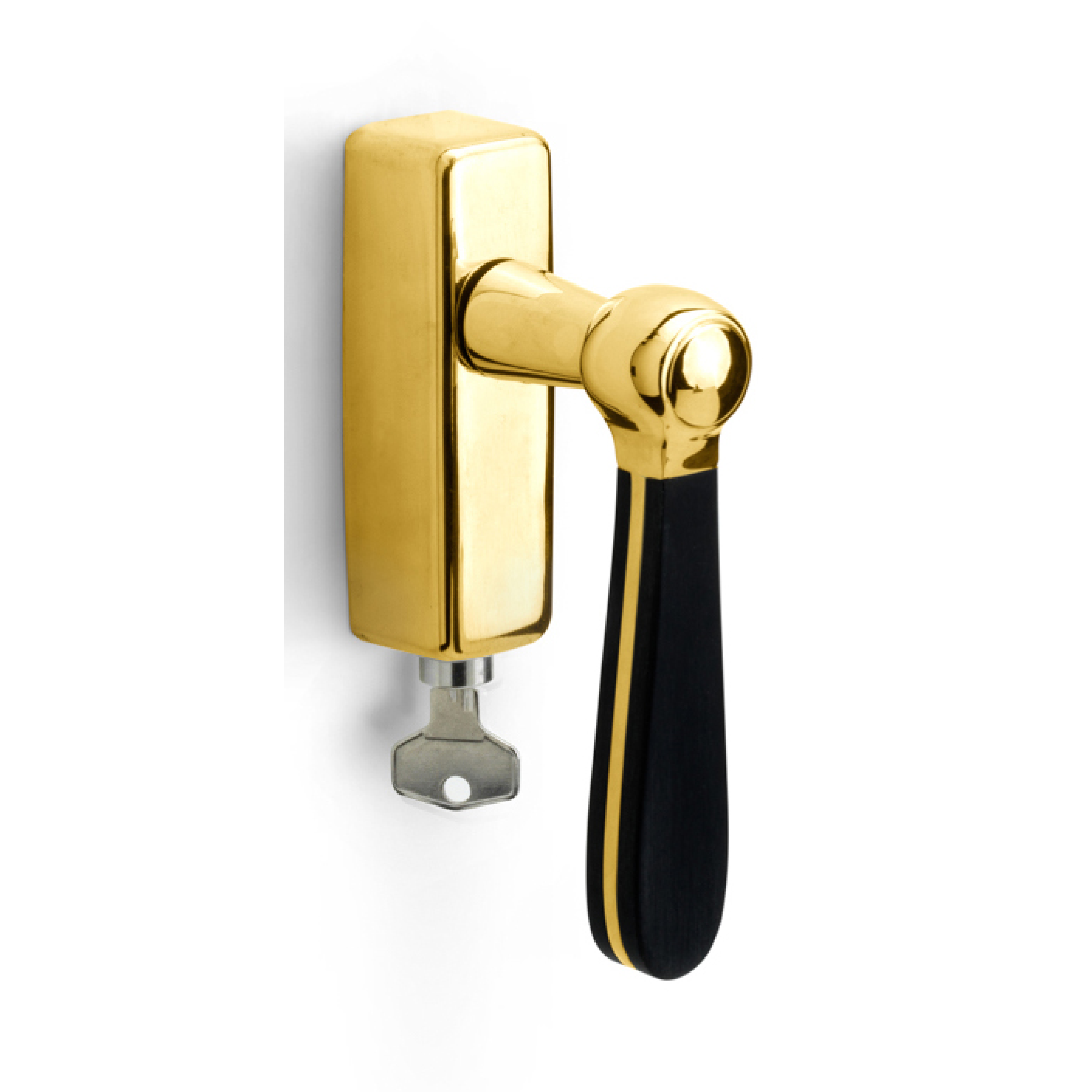 Formani LZ100-DKLOCK-O draaikiepgarnituur afsluitbaar messing ongelakt/ mat zwart rechts/linksdraaiend
