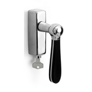Formani LZ100-DKLOCK-O draaikiepgarnituur afsluitbaar gepolijst roestvast staal/ mat zwart rechts/ links draaiend