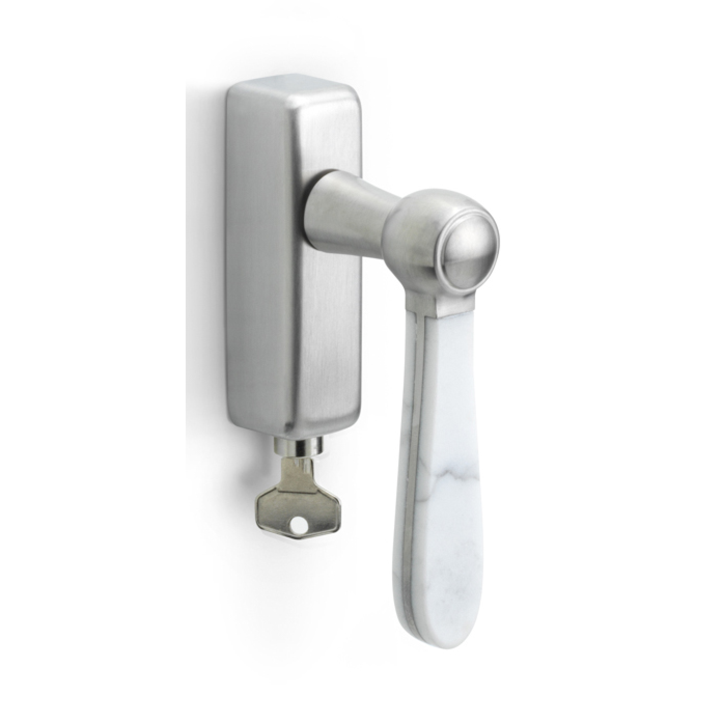 Formani LZ100MA-DKLOCK-O draaikiepgarnituur afsluitbaar mat roestvast staal/ carrara marmer rechts/links draaiend