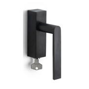 Formani PBA100-DKLOCK draaikiepgarnituur afsluitbaar PVD mat zwart linksdraaiend