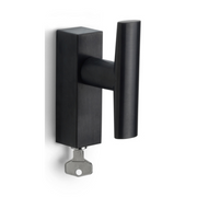 Formani PBI103-DKLOCK draaikiepgarnituur afsluitbaar PVD mat zwart