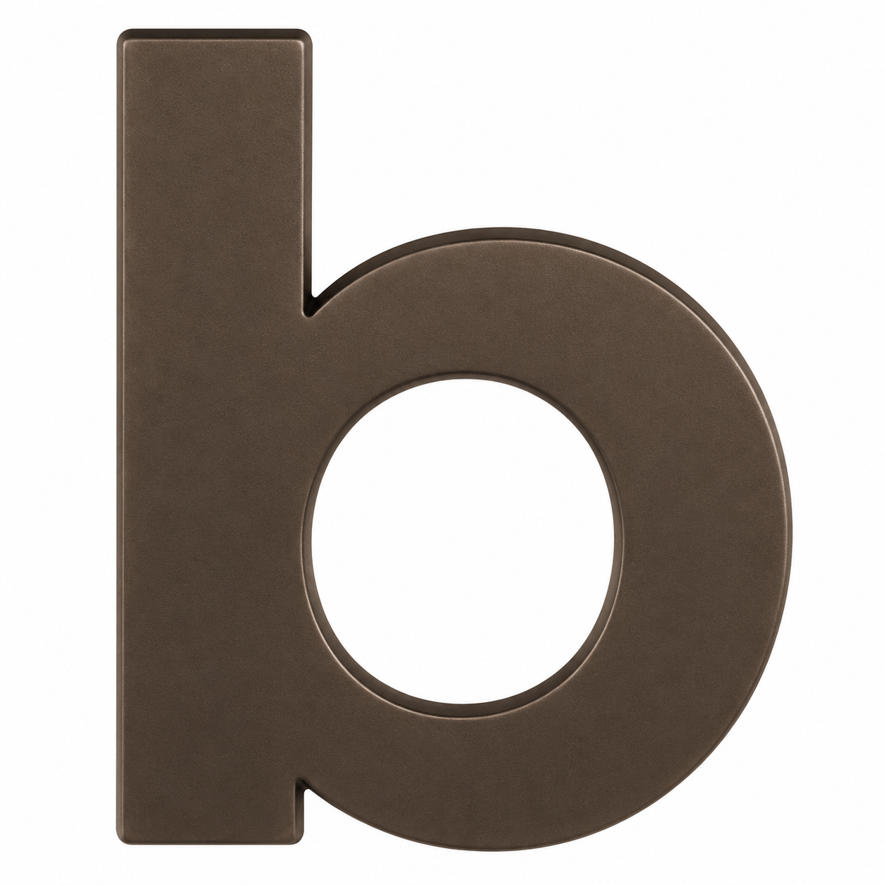 Formani BASICS huisletter B in brons met PVD-coating – vooraanzicht