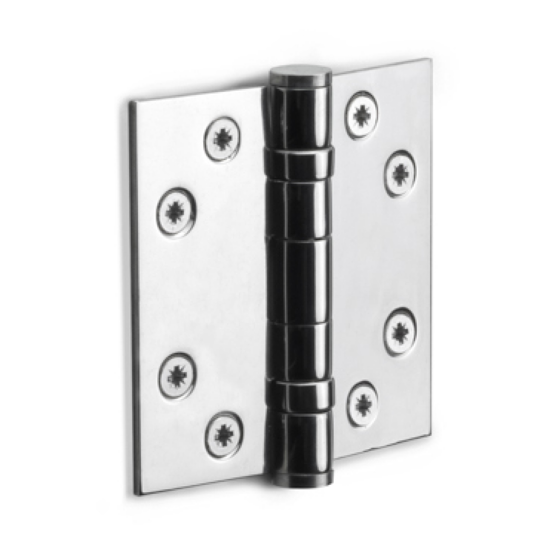 FORMANI Kogellagerscharnier | 76x76 | RVS Gepolijst | Chroom Look | LBS7676 Rechte hoeken