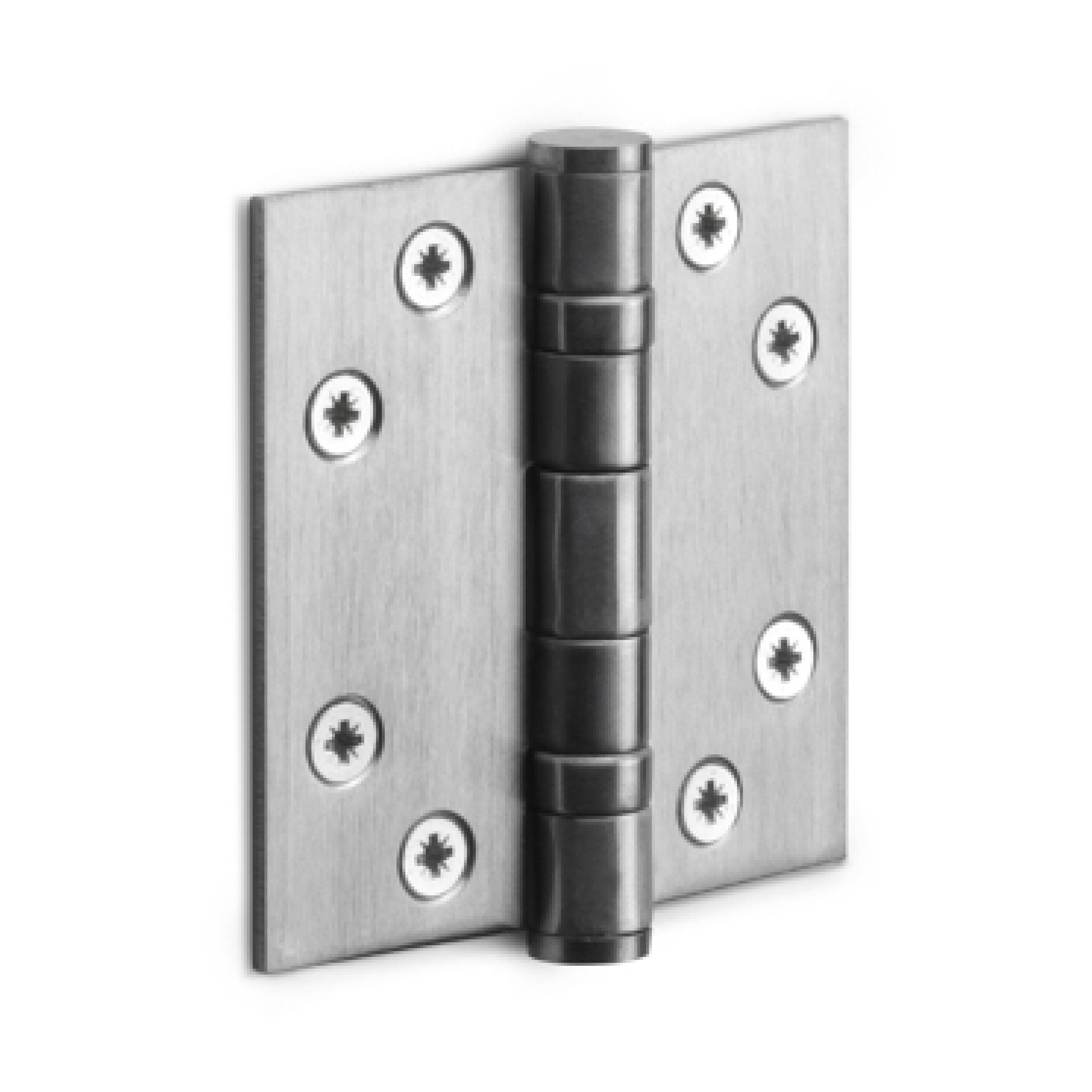 FORMANI kogellagerscharnier LBS7676 76x76 mm RVS geborsteld – vooraanzicht