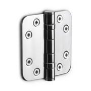 FORMANI Kogellagerscharnier | 76x76 | RVS Gepolijst | Chroom Look | LBS7676 Afgeronde hoeken
