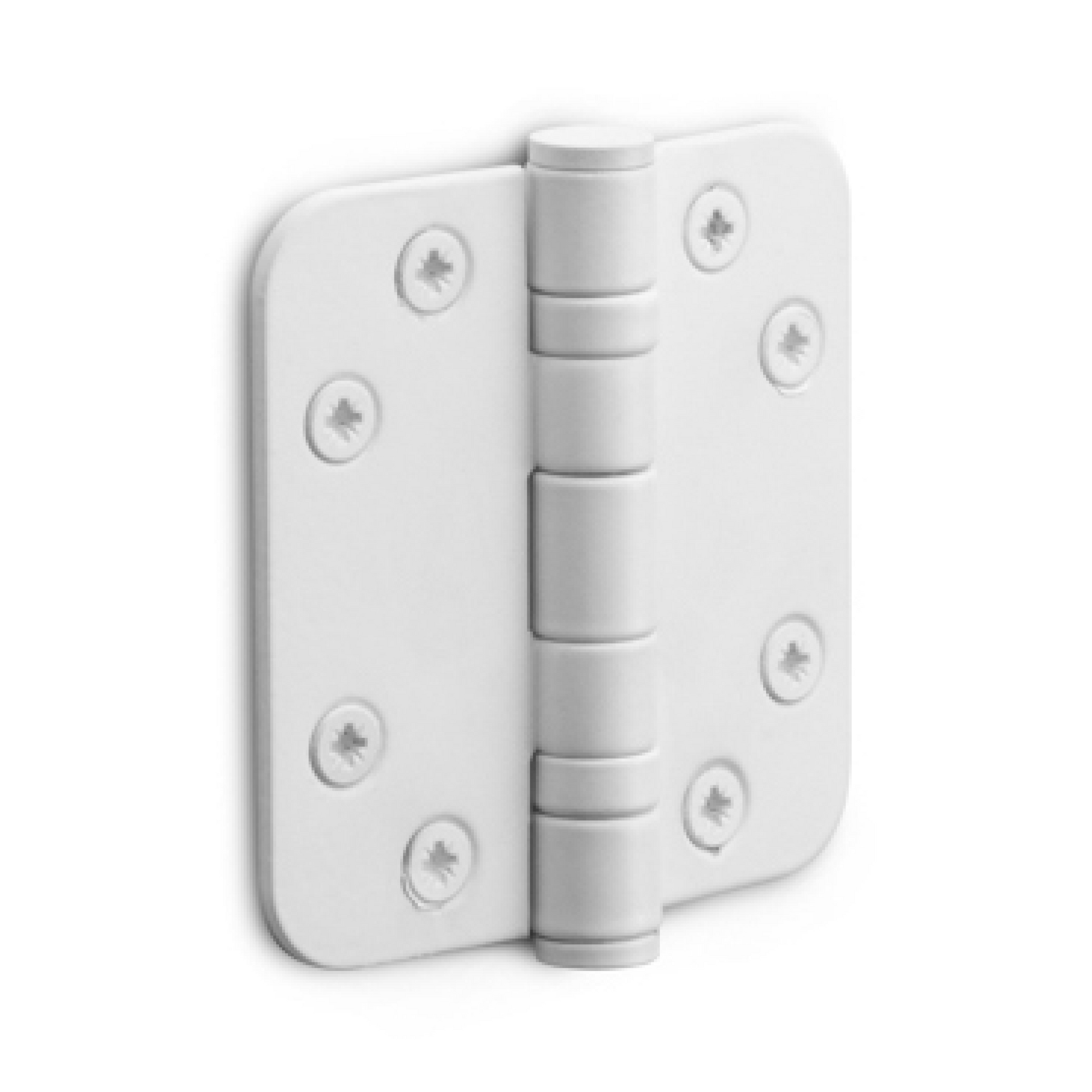 FORMANI kogellagerscharnier 76x76 mm wit afgerond – vooraanzicht