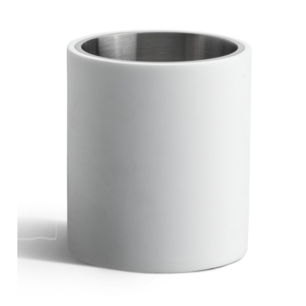 Formani | ONE | PB103 | Tandenborstelhouder Met Muurbevesting | Mat Roestvast Staal/ Wit/ Corian
