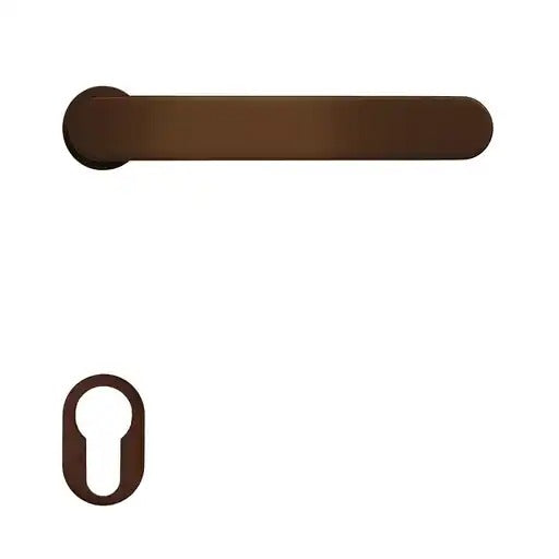 HDD Pro DEURKRUK PRO MINIMAL BUILD MAT BRONS op minimalistisch rozet - Deurbeslag-expert
