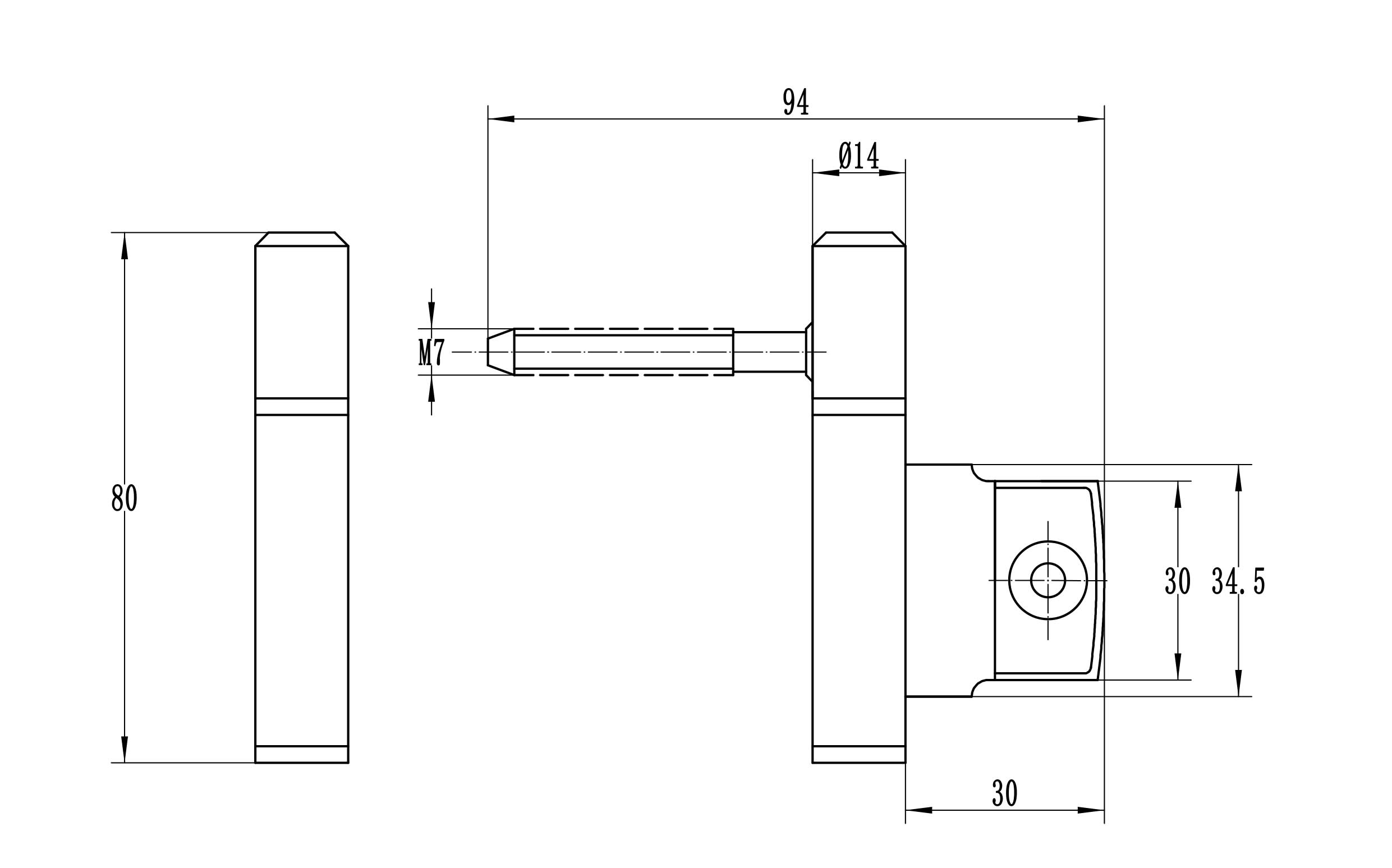 DX - Inboorpaumelle satijn verchroomd 14 mm stalen inmetselkozijn - Deurbeslag-expert