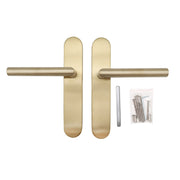 Griff Meister | Deurkruk Cornisa | Champagne PVD | Op ovaal schild | Blind