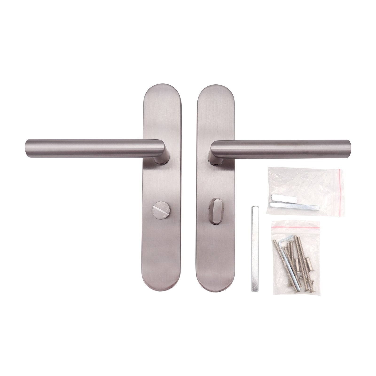 Griff Meister | Deurkruk Cornisa | RVS | Op ovaal schild | WC63/8 | Toilet