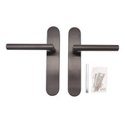 Griff Meister | Deurkruk Cornisa | Gunmetal | Op ovaal schild | Blind
