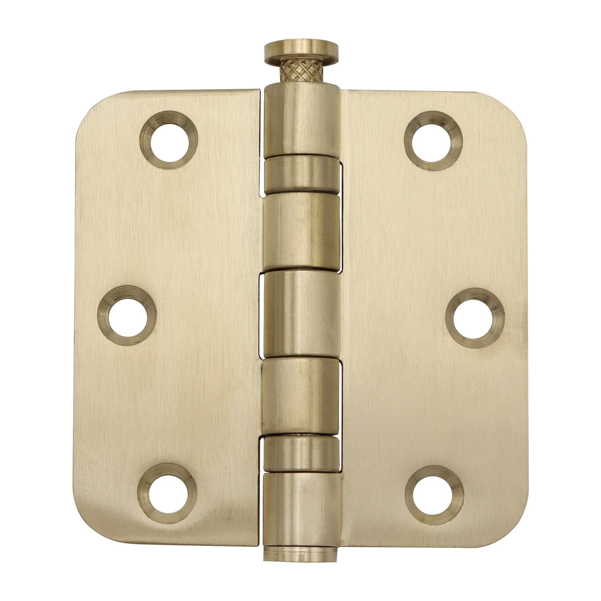 Griff Meister Kogellagerscharnier 76x76 mm Afgeronde hoeken Champagne PVD