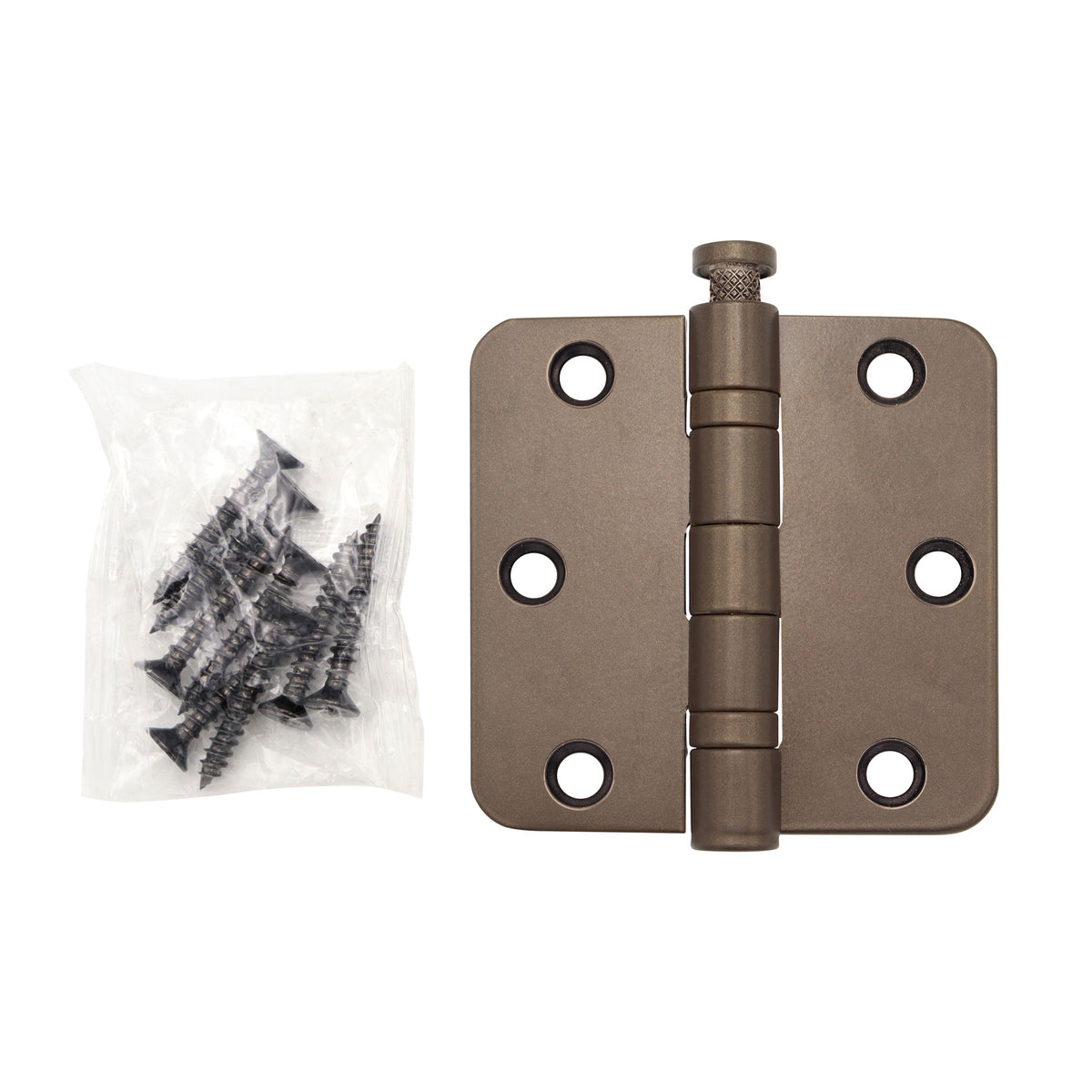 Griff Meister Kogellagerscharnier 76x76 mm Afgeronde hoeken Brons – detailweergave