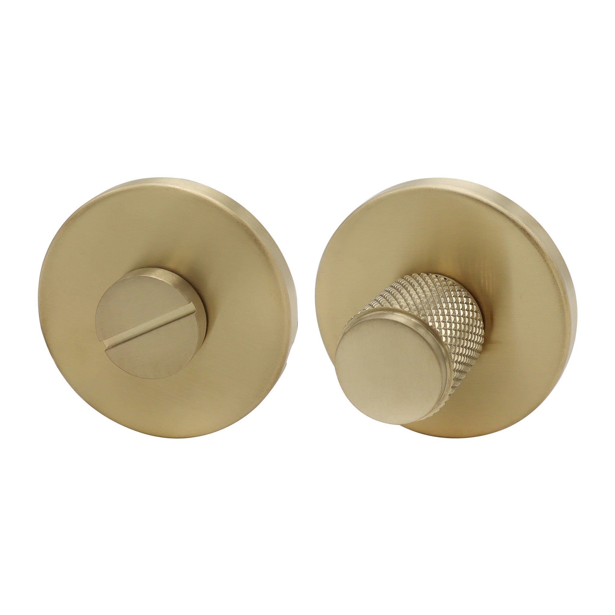 Griff Meister | Toiletsluiting Knurl 53mm | 6mm Dik | Champagne PVD
