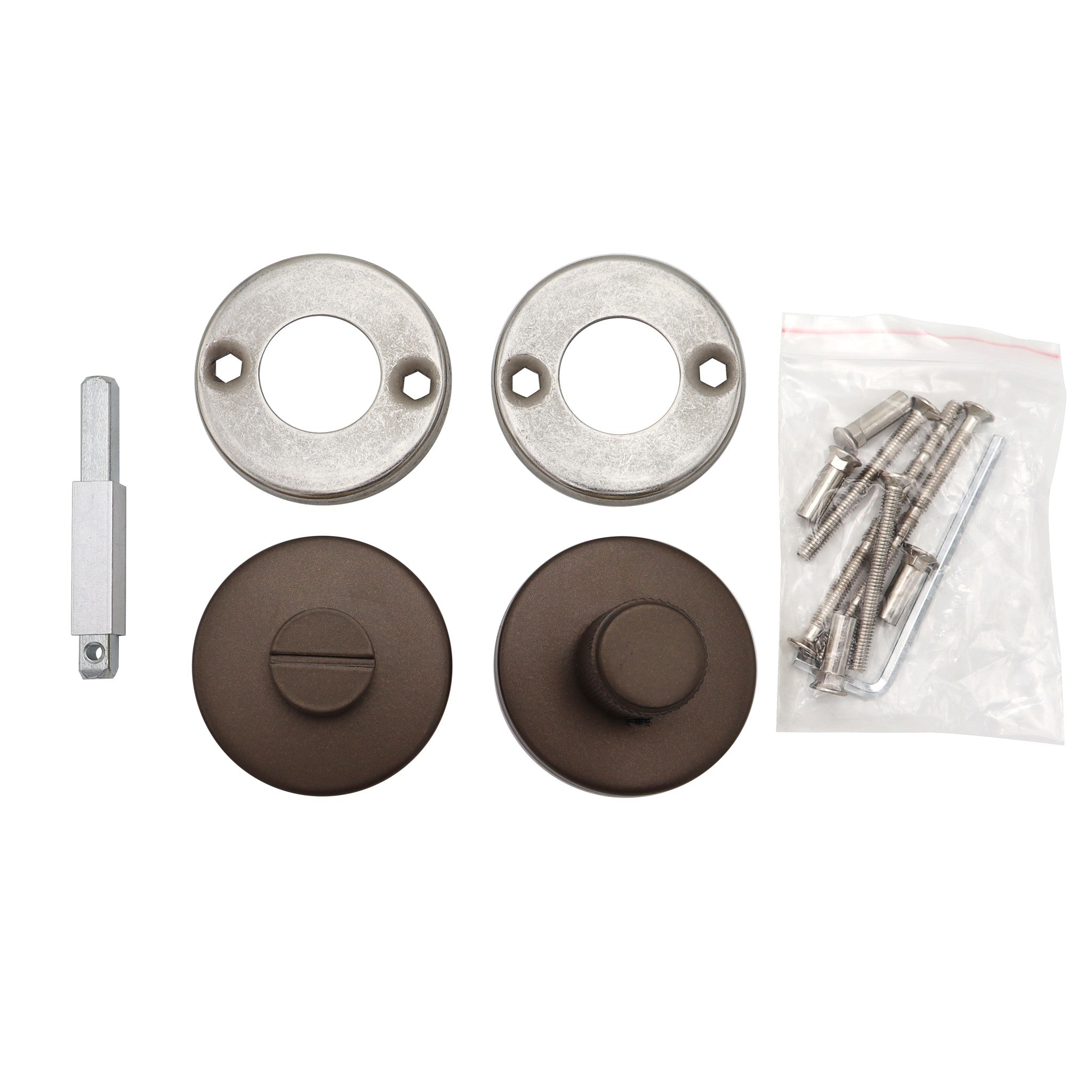 Griff Meister | Toiletsluiting Knurl 53mm | 6mm Dik | Brons