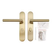 Griff Meister | Deurkruk Cornisa | Champagne PVD | Op ovaal schild | WC63/8 | Toilet