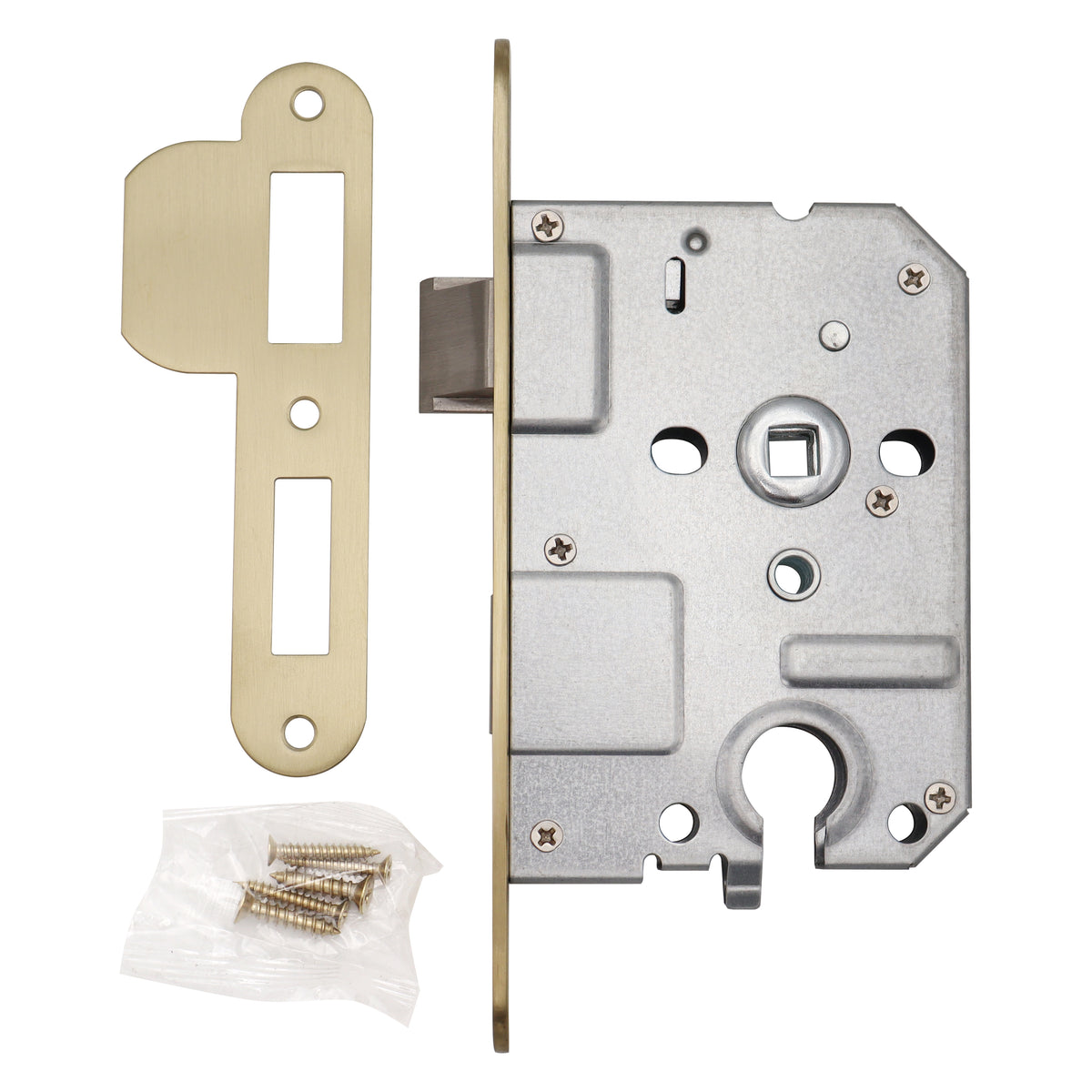 Griff Meister Insteekslot Dag- en nachtslot (PC55) Champagne PVD – detailweergave