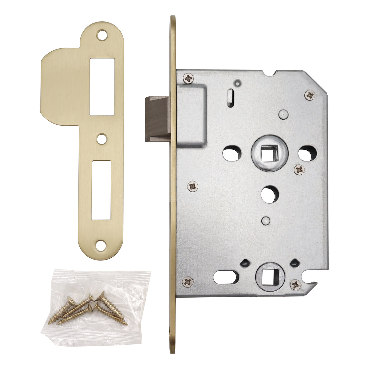 Griff Meister Insteekslot Toilet-/badkamerslot (WC 63/8) Champagne PVD – detailweergave