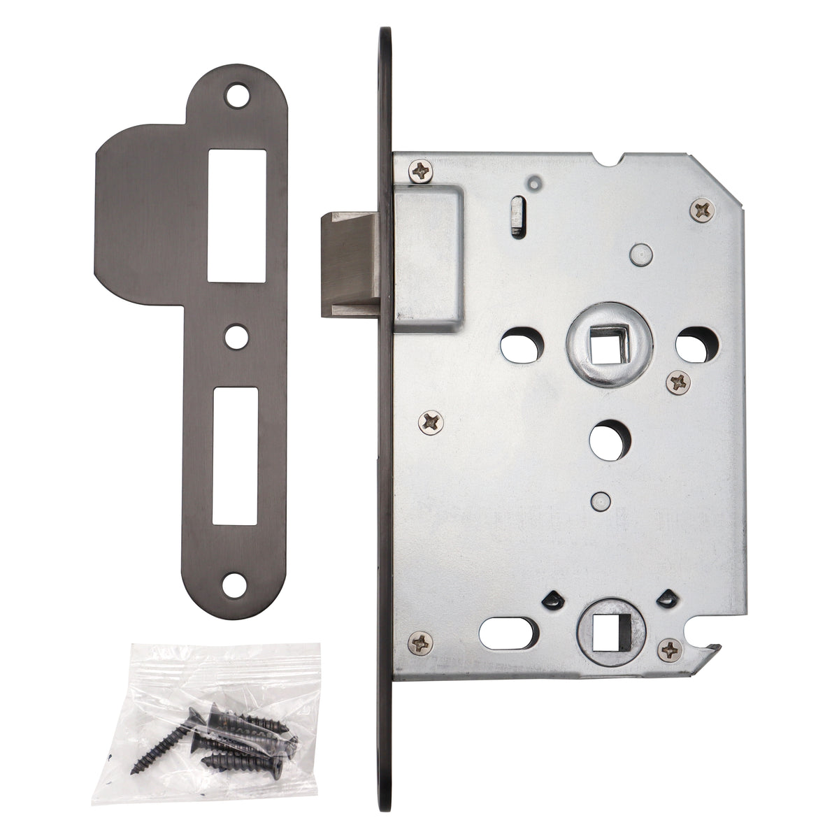 Griff Meister Insteekslot Toilet-/badkamerslot (WC 63/8) Gunmetal – detailweergave