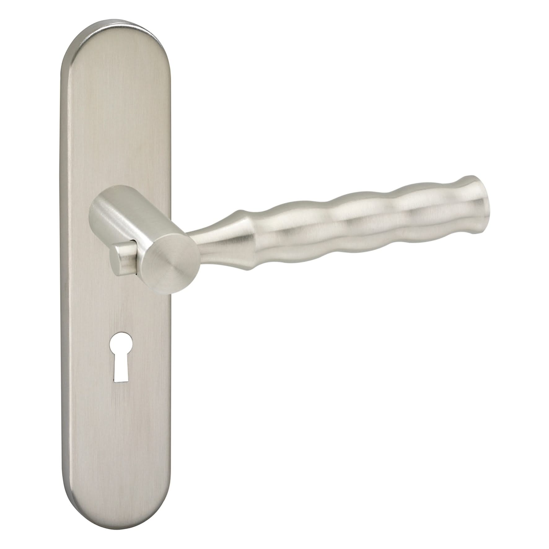 Impresso Alford RVS geborsteld op Ovaal schild - Deurbeslag-expert