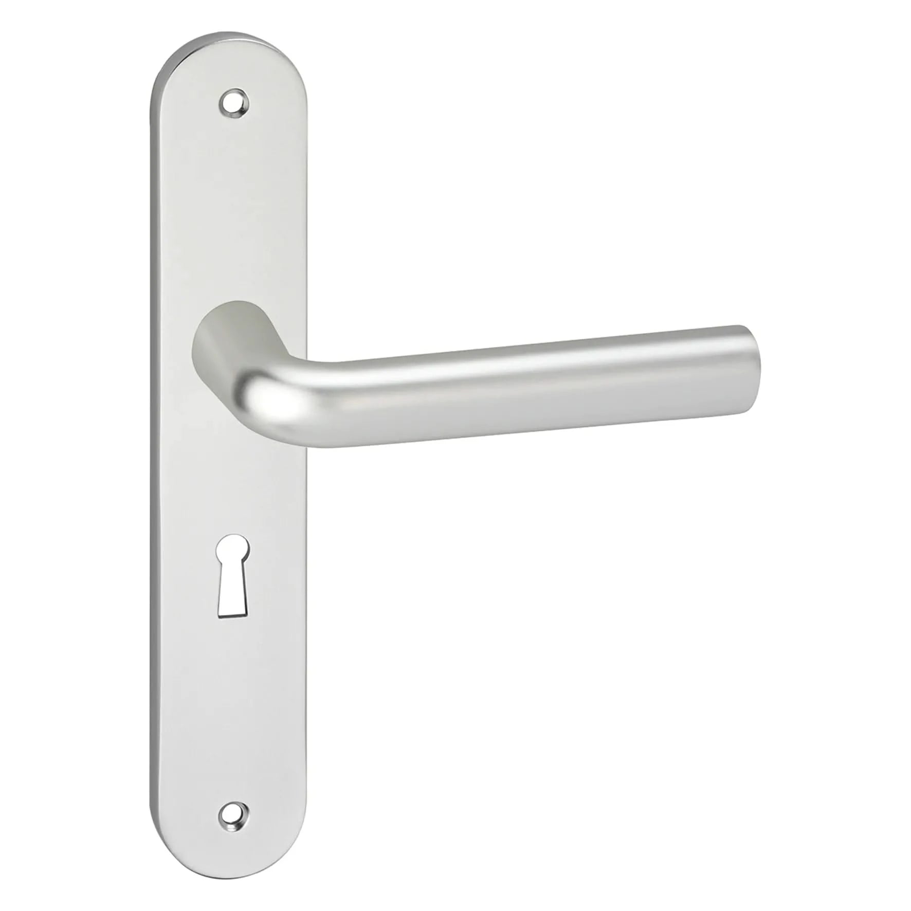 Impresso Bolton Aluminium op Ovaal schild met schroeven - Deurbeslag-expert