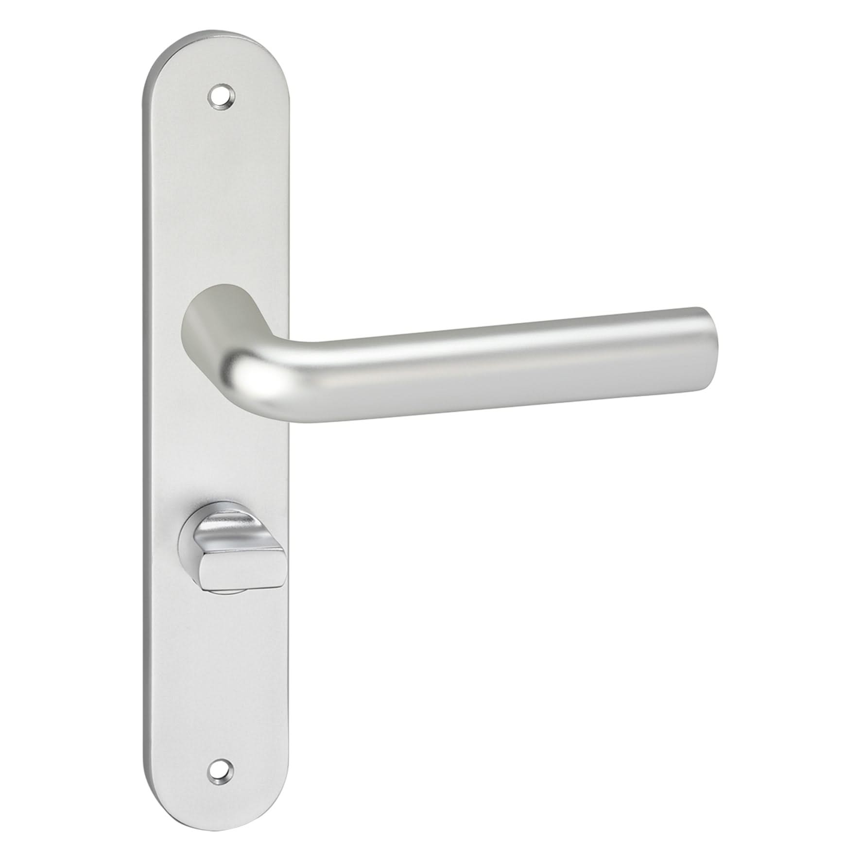 Impresso Bolton Aluminium op Ovaal schild met schroeven - Deurbeslag-expert