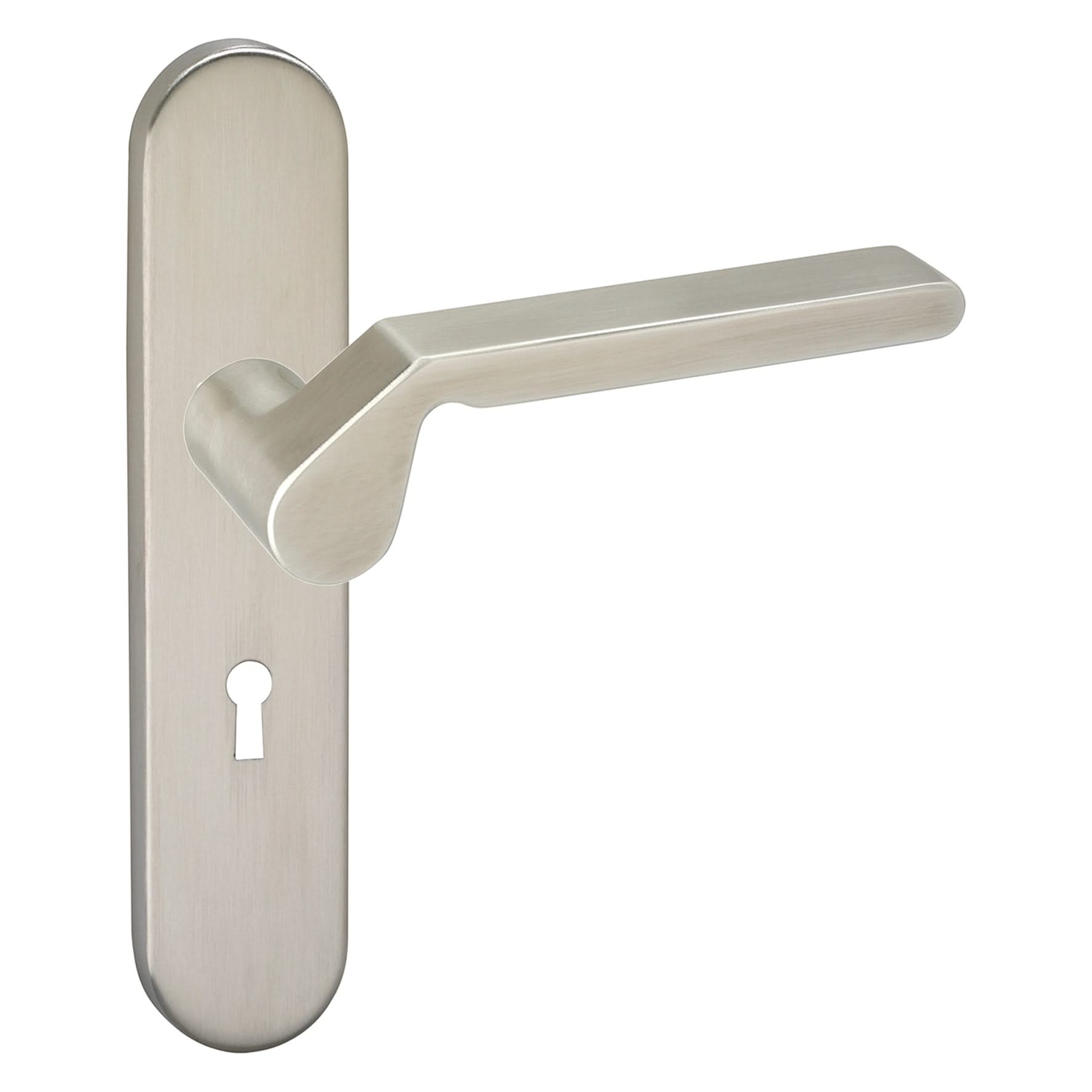 Impresso Boston RVS geborsteld op Ovaal schild - Deurbeslag-expert