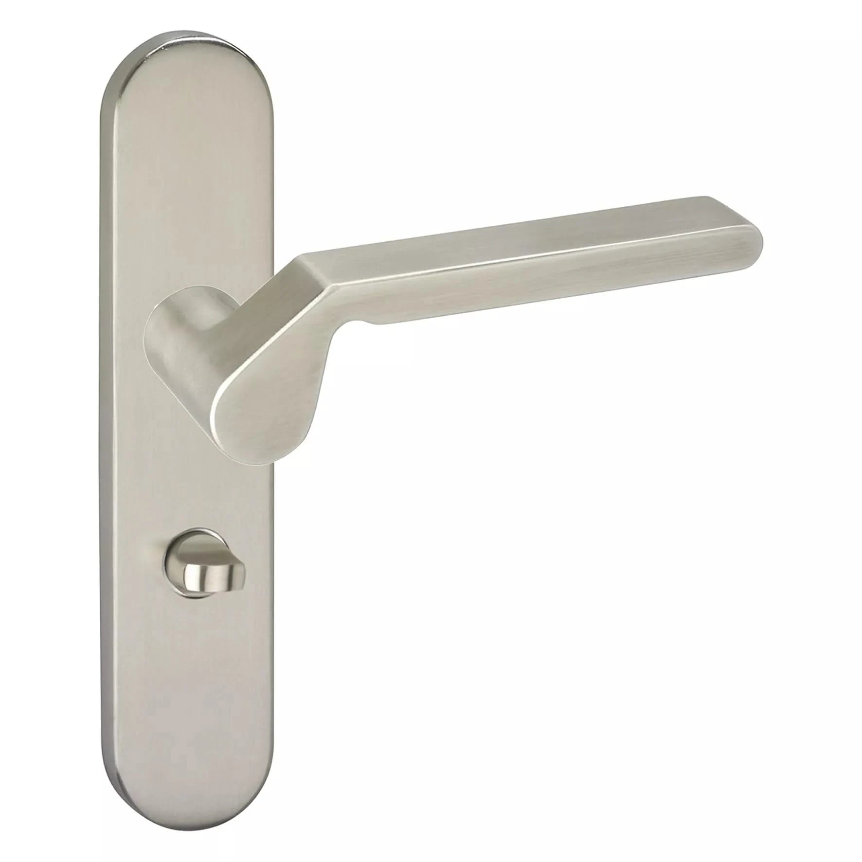 Impresso Boston RVS geborsteld op Ovaal schild - Deurbeslag-expert