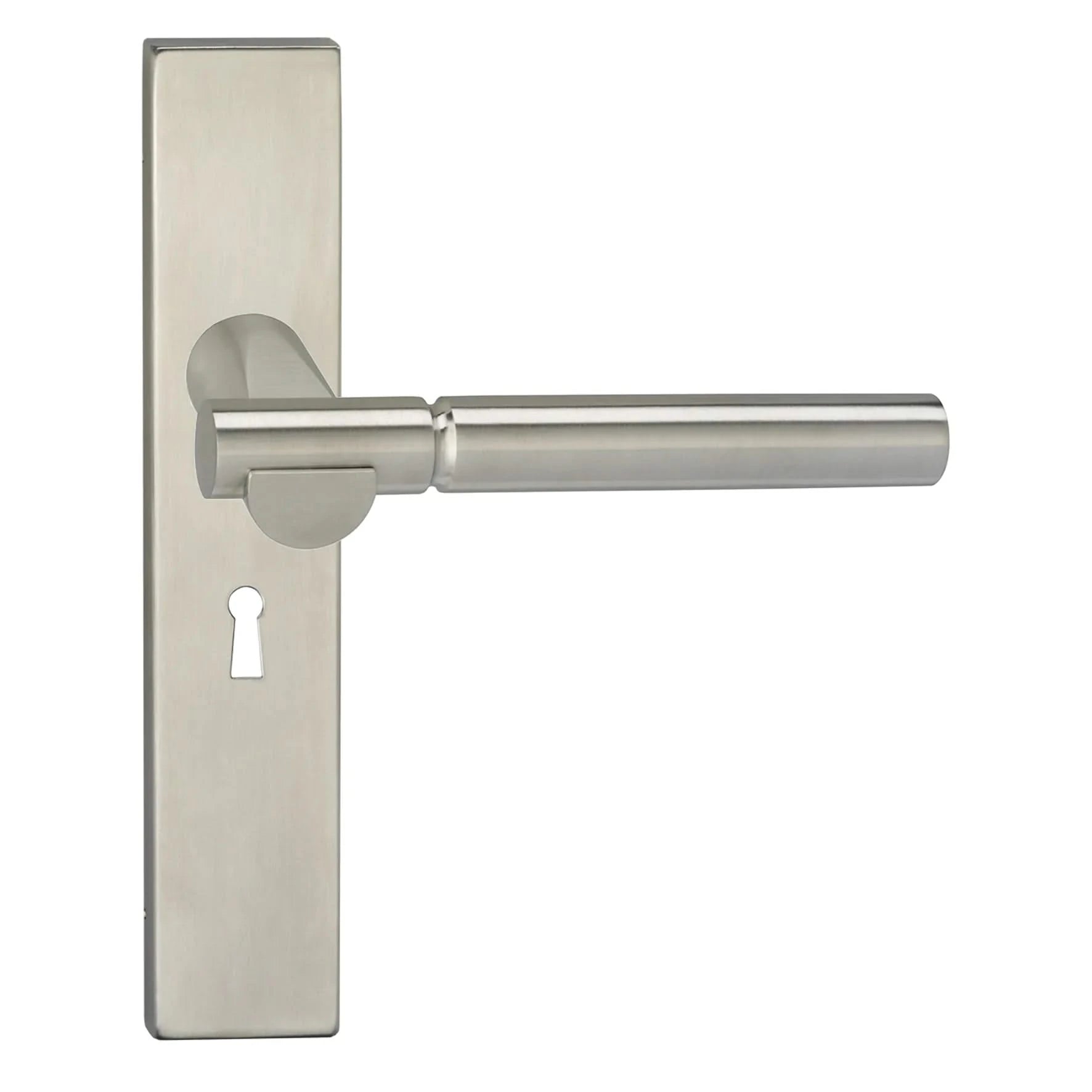 Impresso Bretton RVS geborsteld op Rechthoekig schild - Deurbeslag-expert