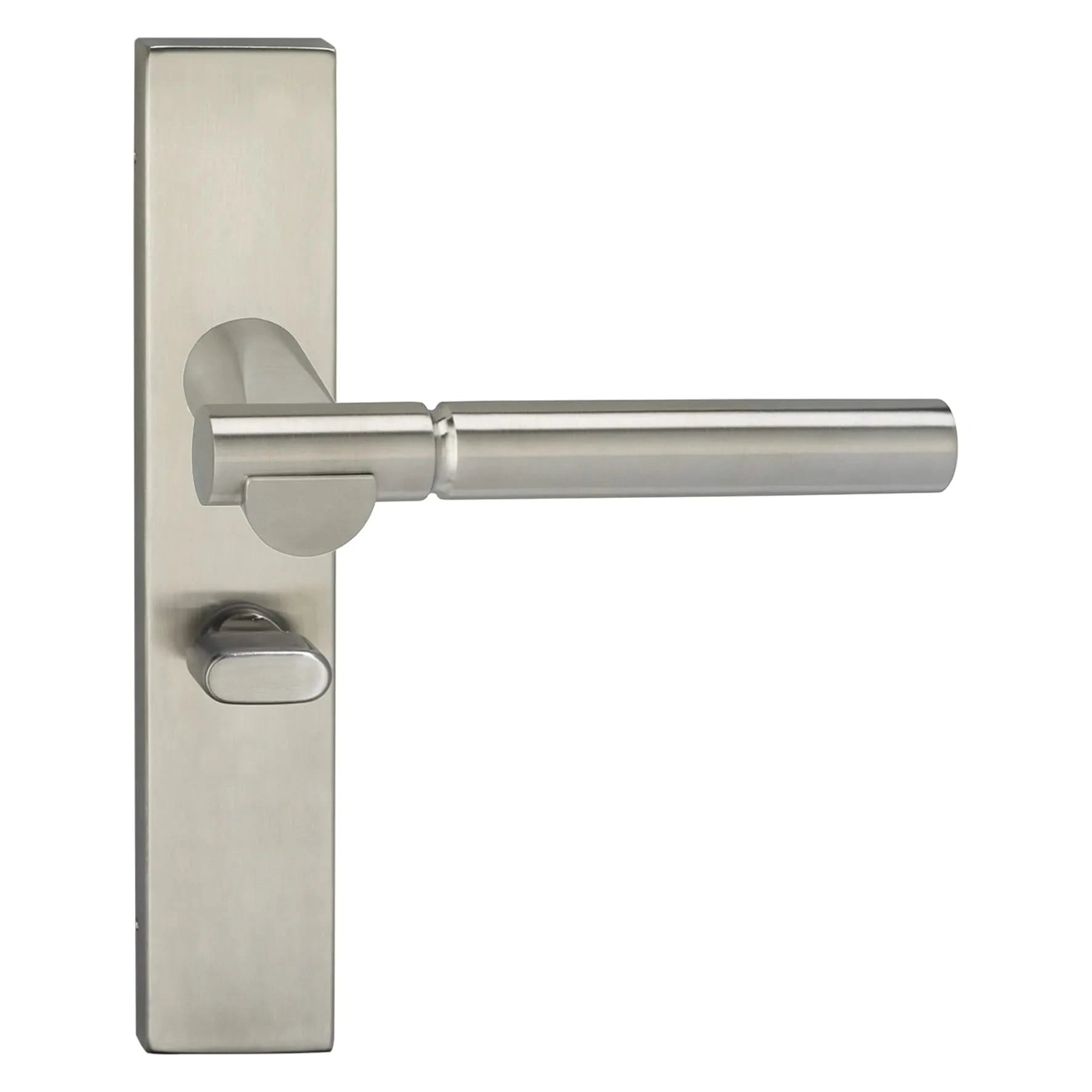 Impresso Bretton RVS geborsteld op Rechthoekig schild - Deurbeslag-expert