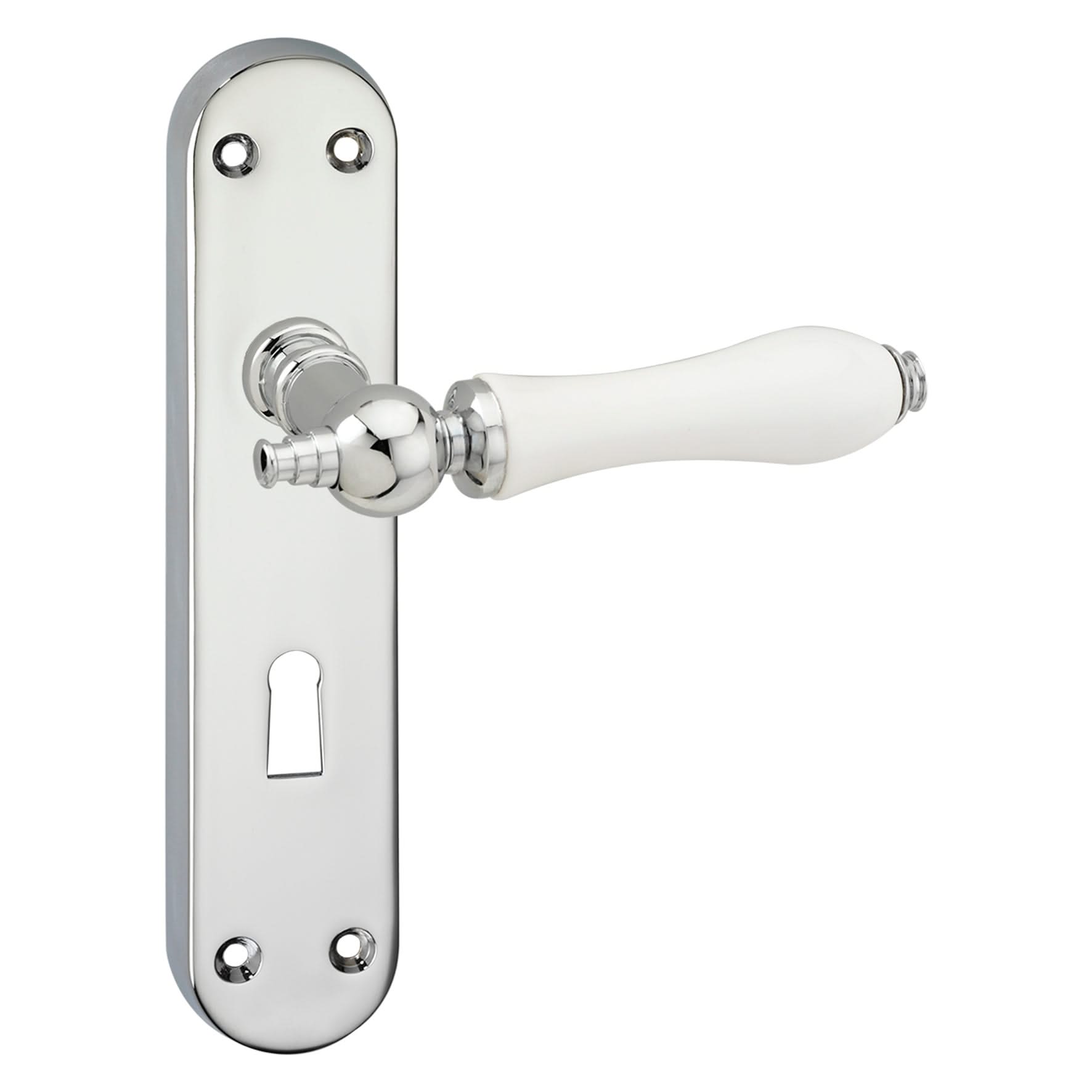 Impresso Brisbane Chroom op Ovaal schild - Deurbeslag-expert