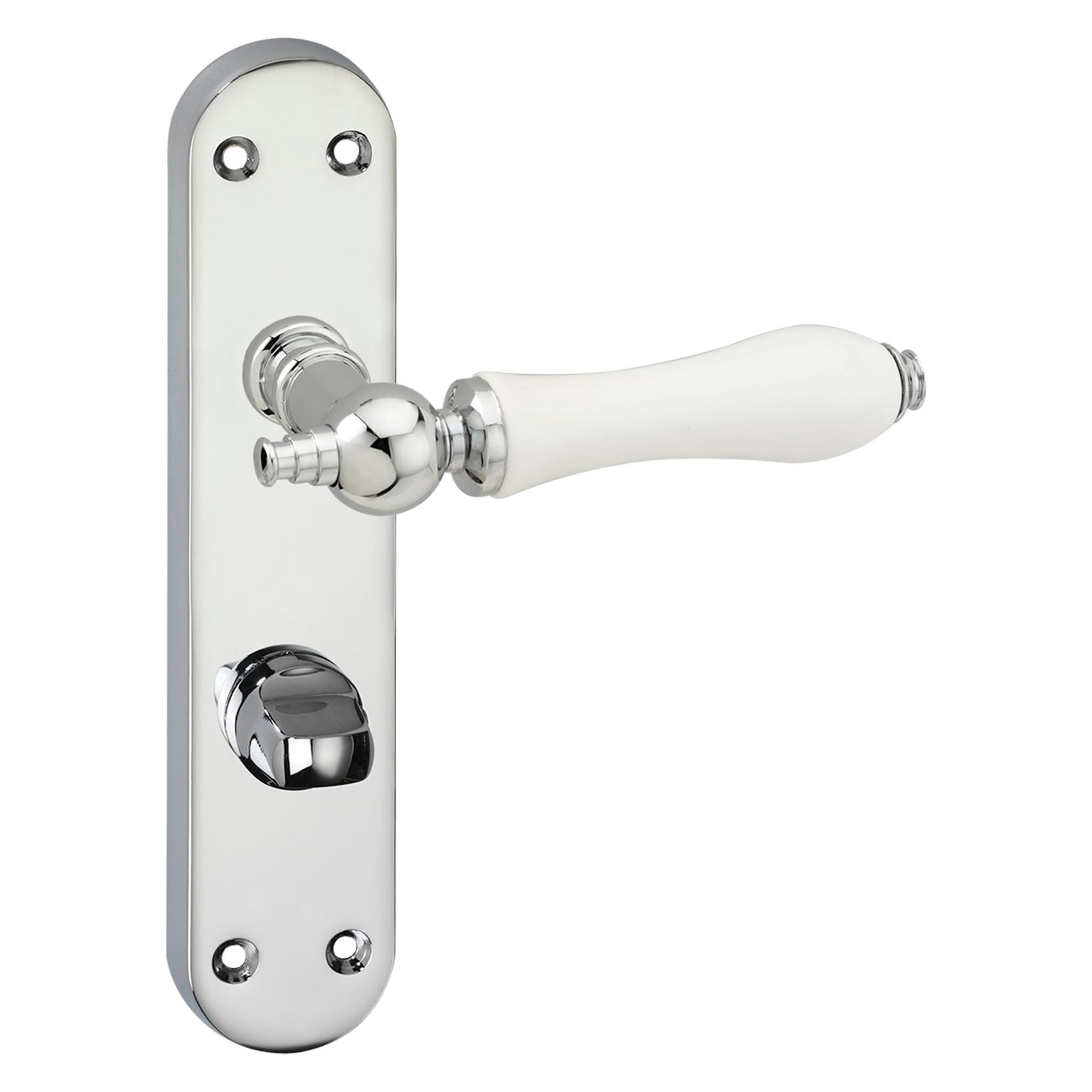 Impresso Brisbane Chroom op Ovaal schild - Deurbeslag-expert