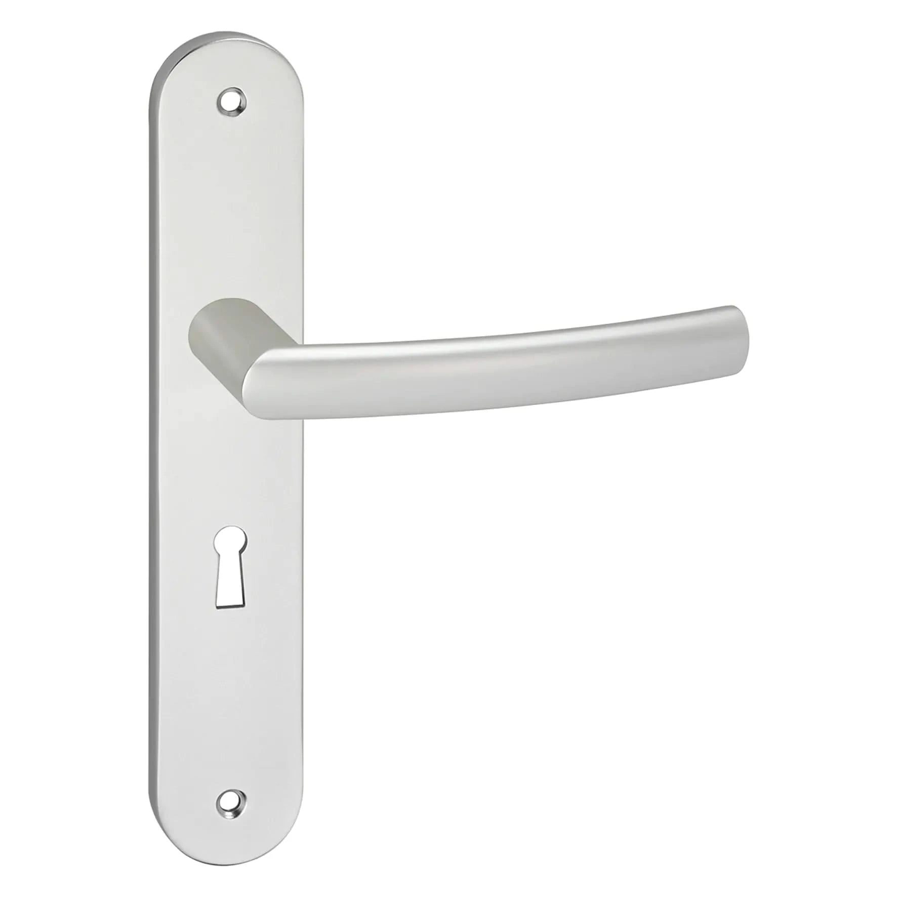 Impresso Burton Aluminium op Ovaal schild met schroeven - Deurbeslag-expert