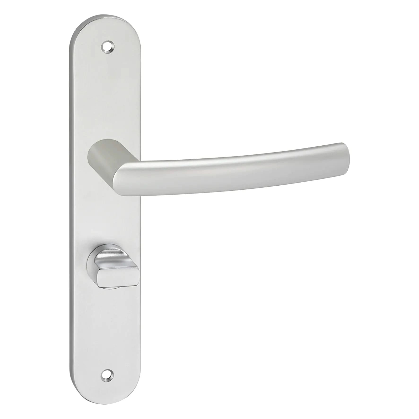 Impresso Burton Aluminium op Ovaal schild met schroeven - Deurbeslag-expert