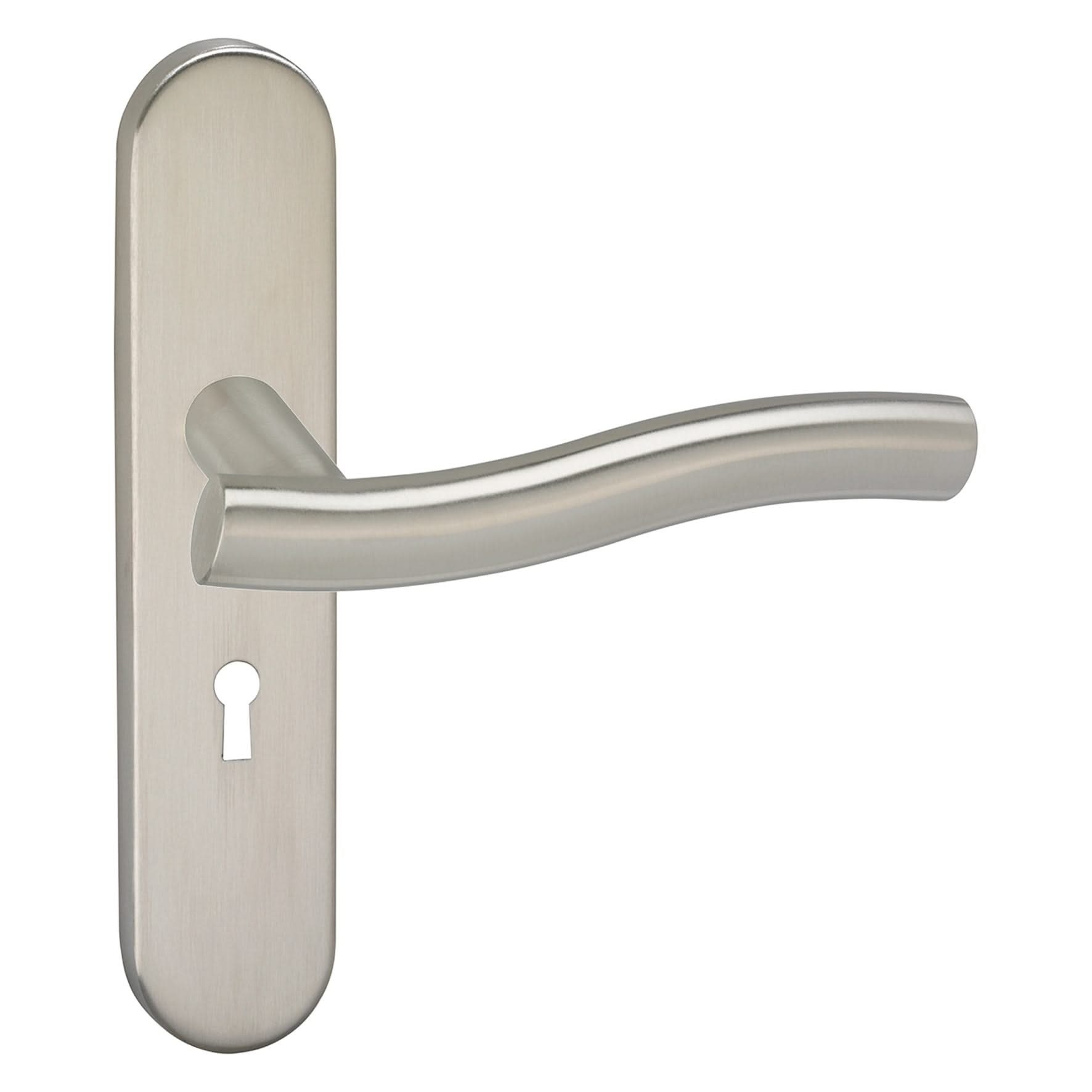 Impresso Chester RVS geborsteld op Ovaal schild - Deurbeslag-expert