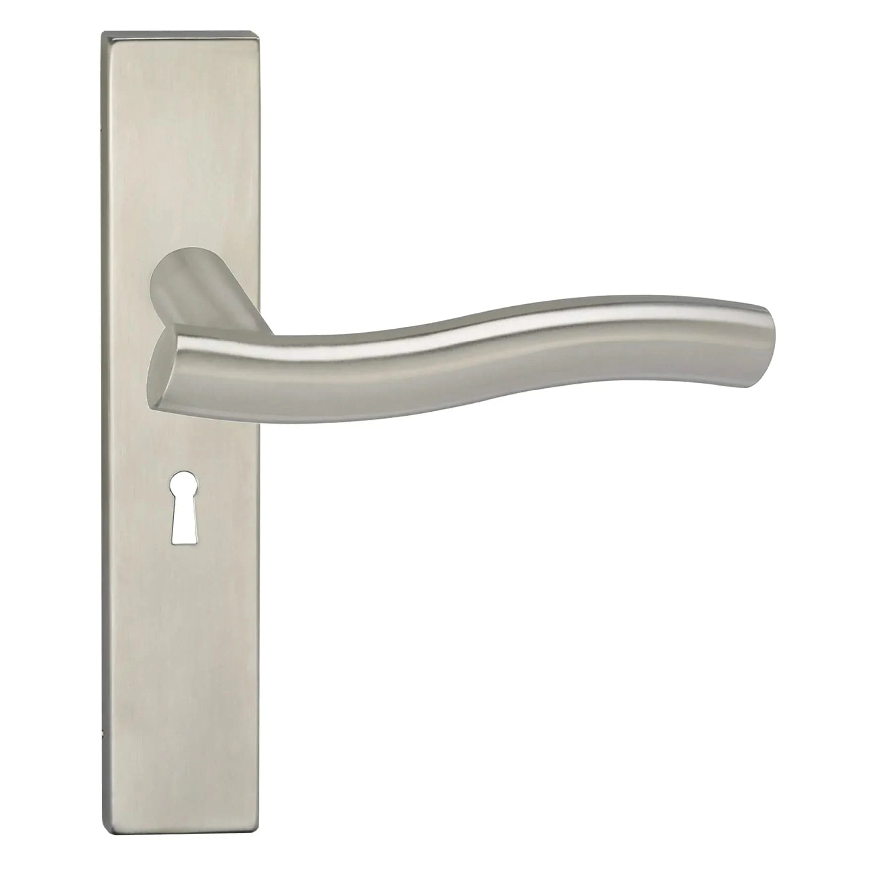 Impresso Chester RVS geborsteld op Rechthoekig schild - Deurbeslag-expert