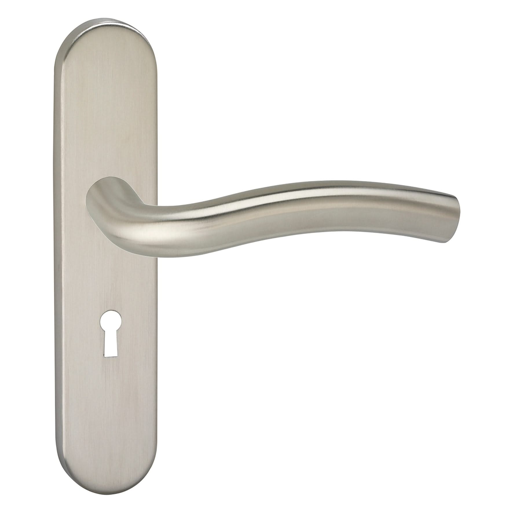 Impresso Conway RVS geborsteld op Ovaal schild - Deurbeslag-expert