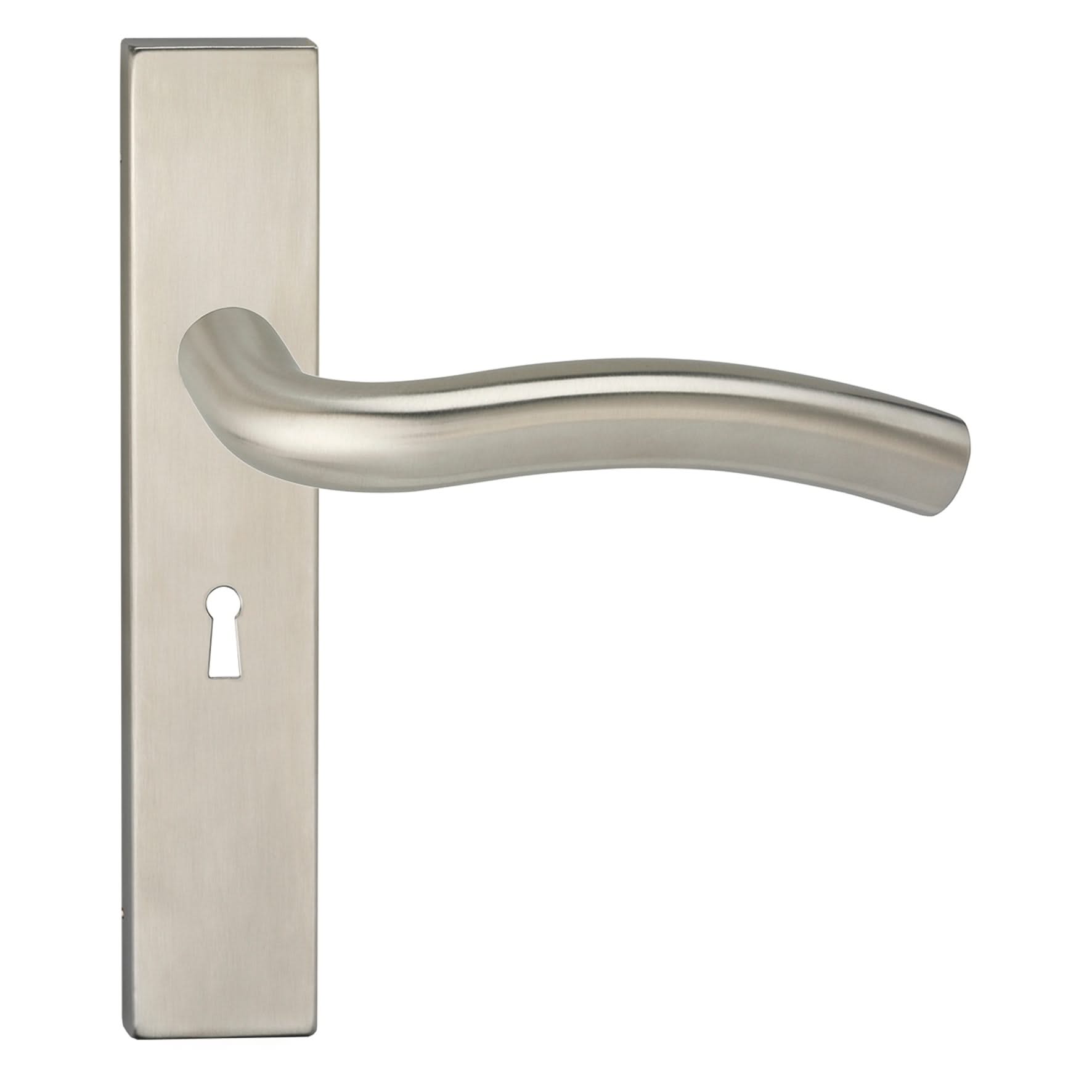 Impresso Conway RVS geborsteld op Rechthoekig schild - Deurbeslag-expert