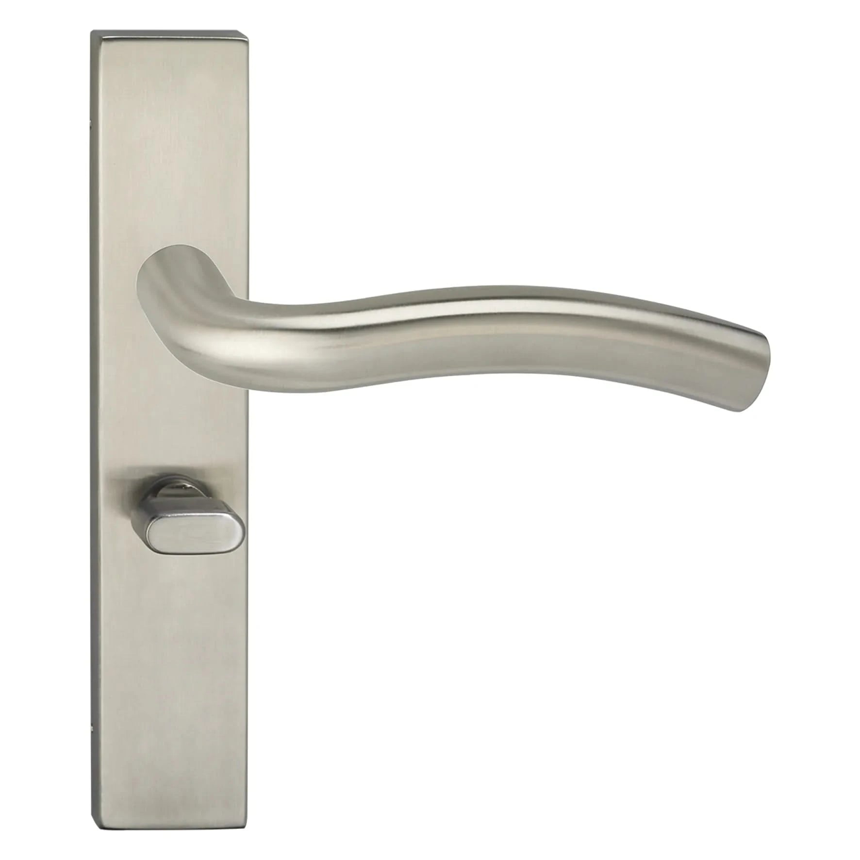 Impresso Conway RVS geborsteld op Rechthoekig schild - Deurbeslag-expert