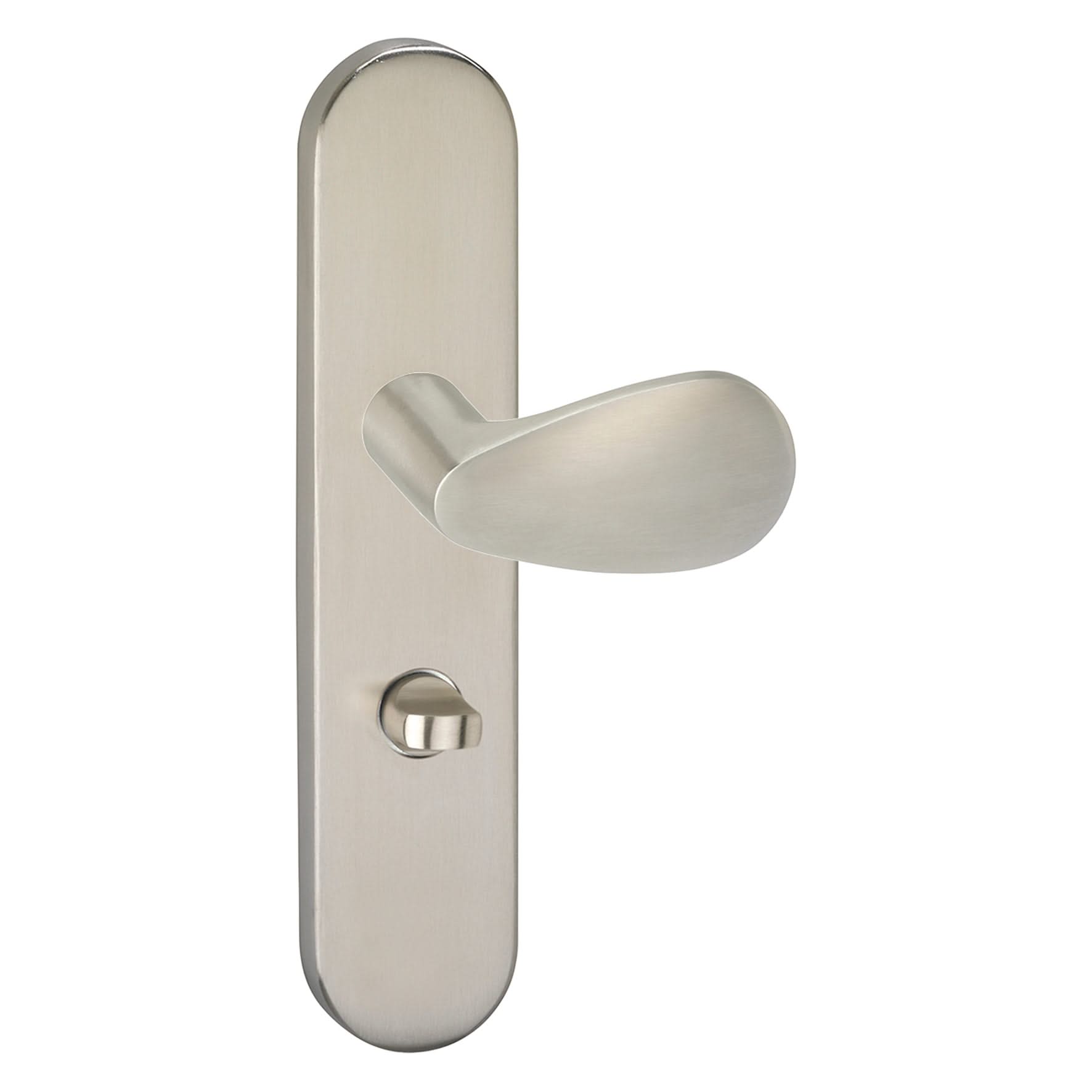 Impresso Derby RVS geborsteld op Ovaal schild - Deurbeslag-expert