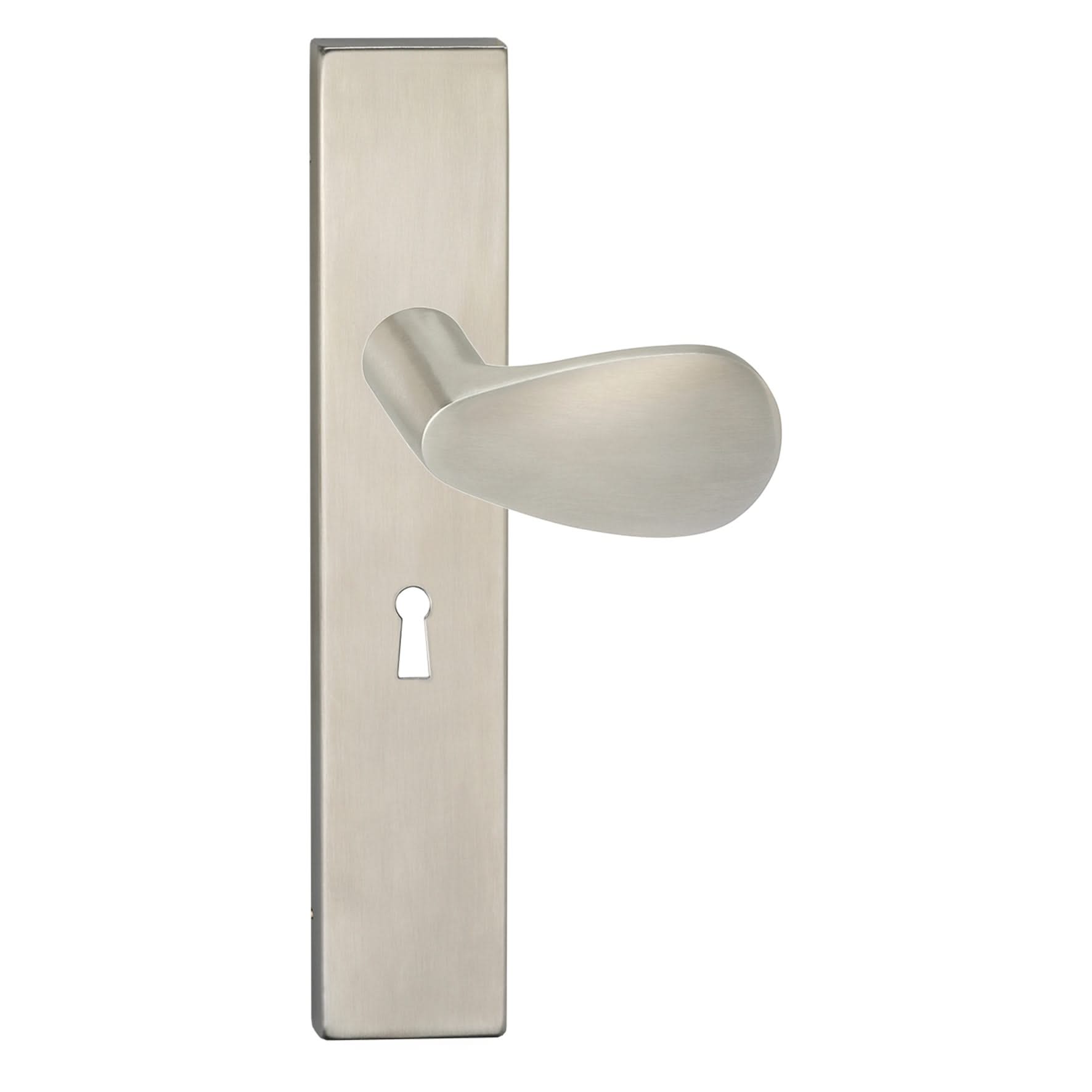 Impresso Derby RVS geborsteld op Rechthoekig schild - Deurbeslag-expert