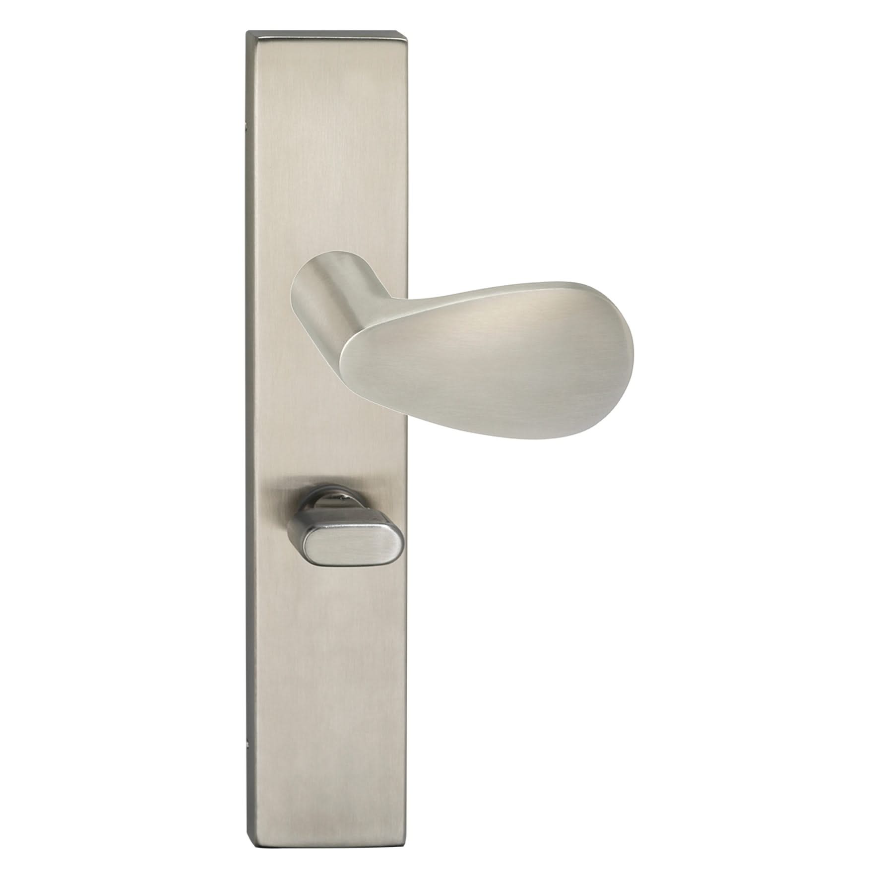 Impresso Derby RVS geborsteld op Rechthoekig schild - Deurbeslag-expert